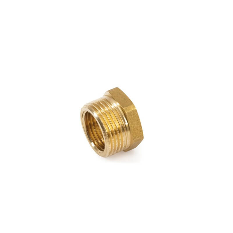 Riduzione Esagonale Maschio - Femmina Ø 1/2"x1/4" in Ottone Giallo - General Fittings