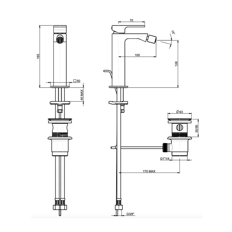 Miscelatore Bidet Cromo Con Piletta Vitadue - Fratelli Frattini (25673378)
