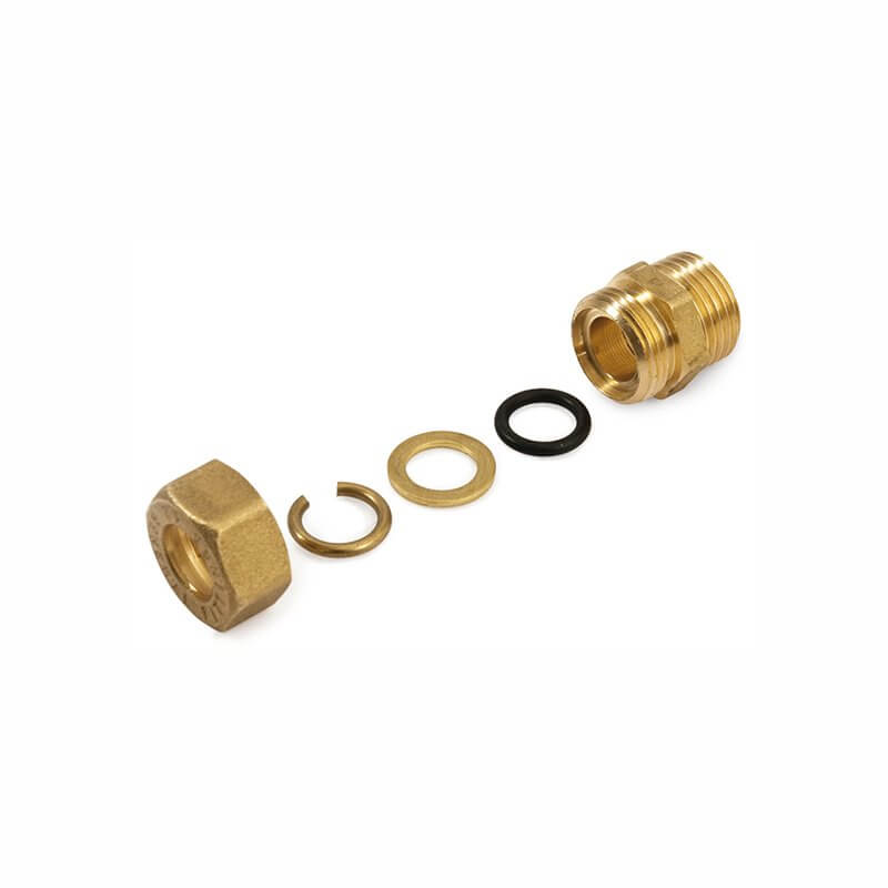 Raccordo Dritto Maschio Ø 1/2"x14 A Compressione Con Tenuta O-Ring - General Fittings