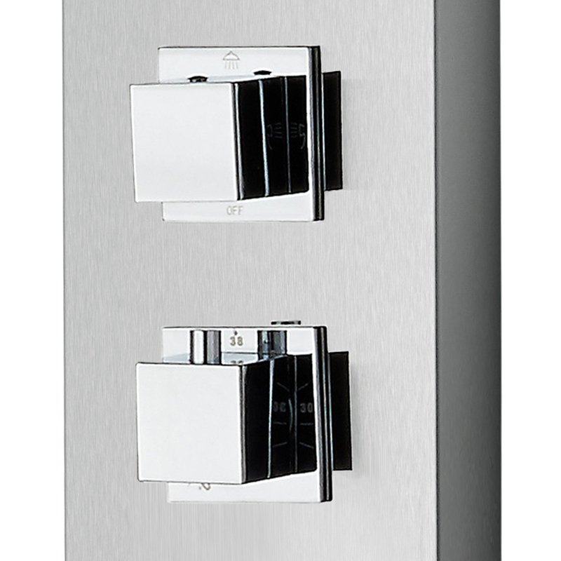 Pannello Doccia Miscelatore Termostatico Vale in Acciaio Inox - Spazio (25690220)