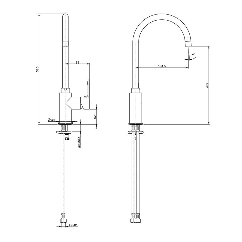Miscelatore Lavello Cromo Mocca - Fratelli Frattini (25674219)