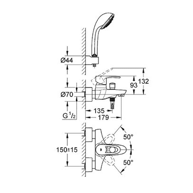 Miscelatore Vasca/Doccia Cromo Chiara - Grohe (25674337)