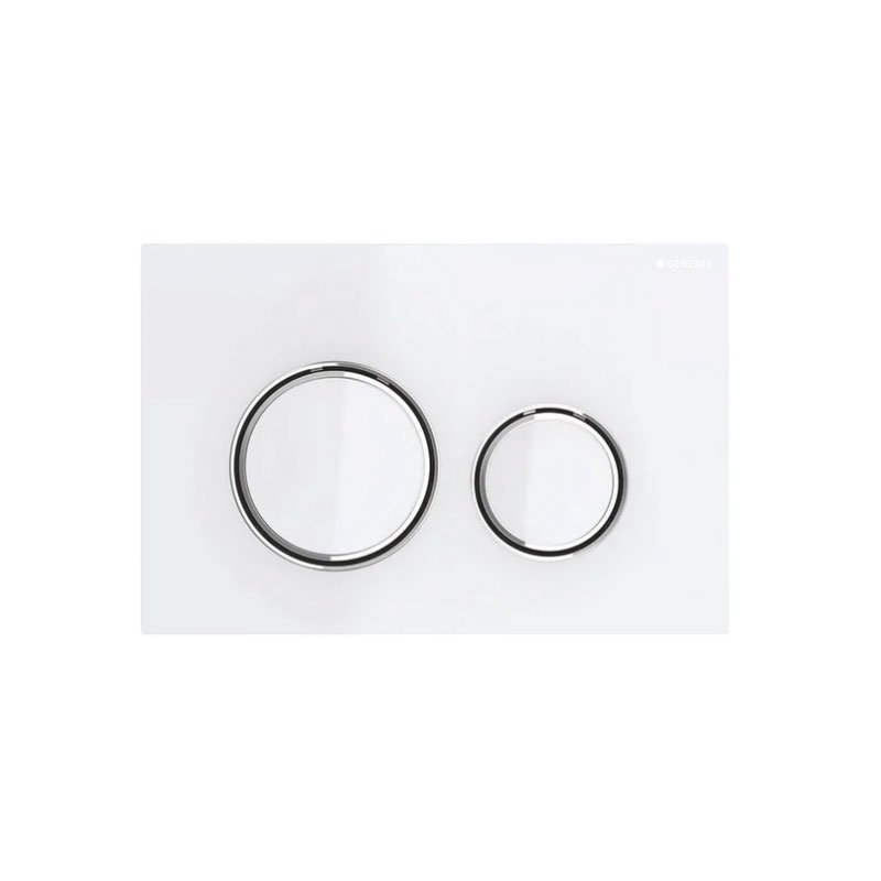 Placca di Comando Sigma 21 in vetro Bianco Lucido - Geberit (25690965)
