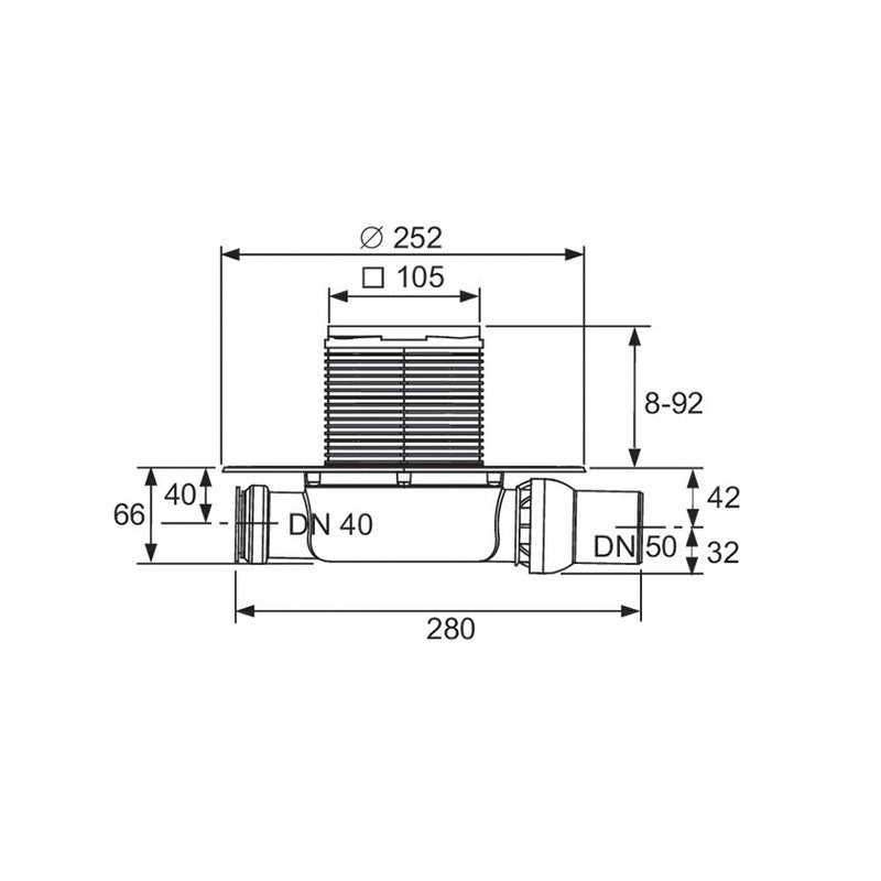 Piletta Doccia Sifoidale 110 mm - Tece (25690854)