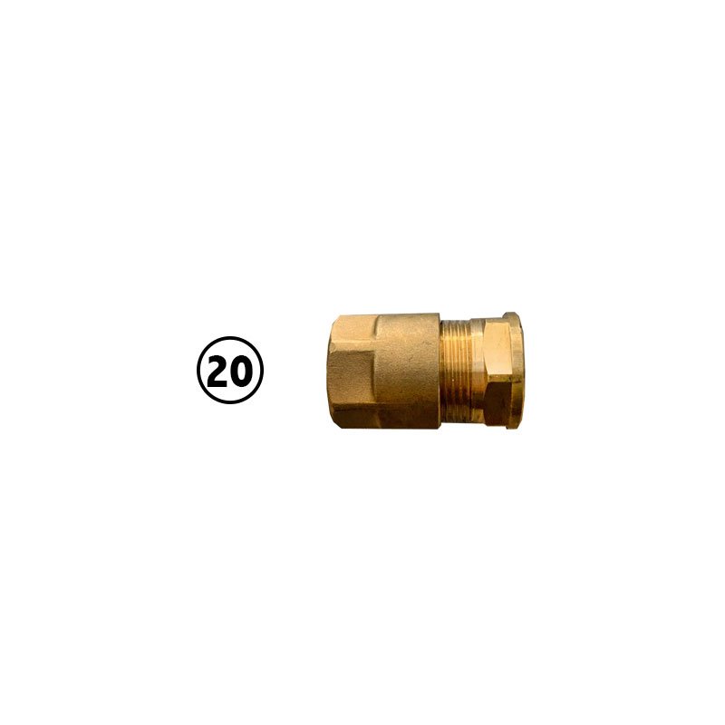 Raccordo Dritto Femmina A Stringere Ø 20x3/4" - Georg Fischer (25692028)
