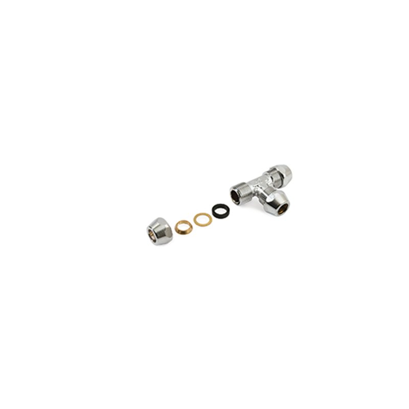 Raccordo a T Compressione Ø 3/8"x1.0 Cromato - General Fittings (25691806)