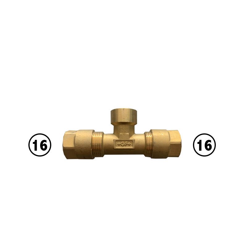 Raccordo a T Femmina A Stringere Ø 16x1/2" - Georg Fischer (25691834)