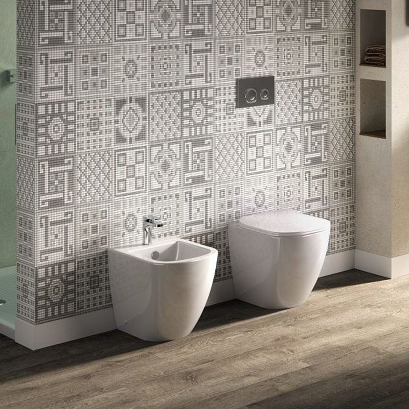 Wc Filo Muro Senza Brida Faster Bianco - Hidra Ceramica