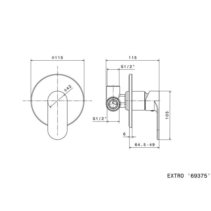 Miscelatore Doccia Da Incasso Extro - Newform (25673554)