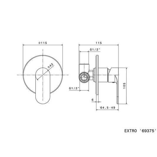 Miscelatore Doccia Da Incasso Extro - Newform (25673554)