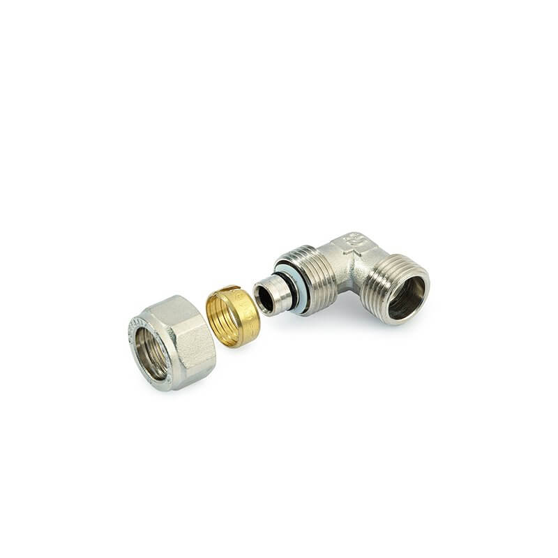 Angolo Maschio Ø 1/2"x16x2.0 Nichelato A Compressione Con Ogiva - General Fittings