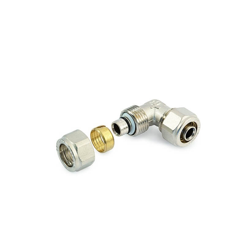Angolo Doppio Ø 16x2.0 Nichelato A Compressione Con Ogiva - General Fittings