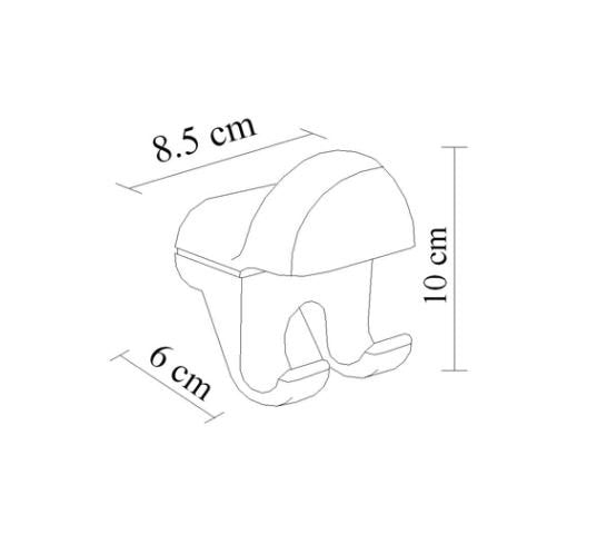 Appendiabito doppio Abs Nero Nuvola - Saniplast (25548520)