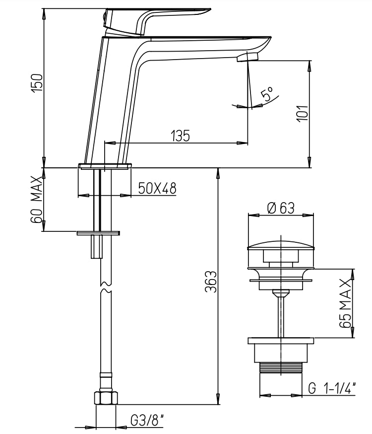 Set Miscelatori Lavabo e Bidet Con Pilette Nove - Paini (25694456)