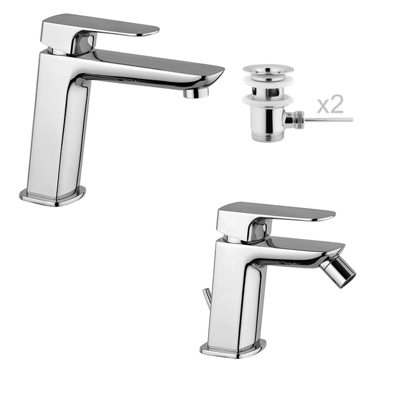 Set Miscelatori Lavabo e Bidet Con Pilette Nove - Paini (25694453)