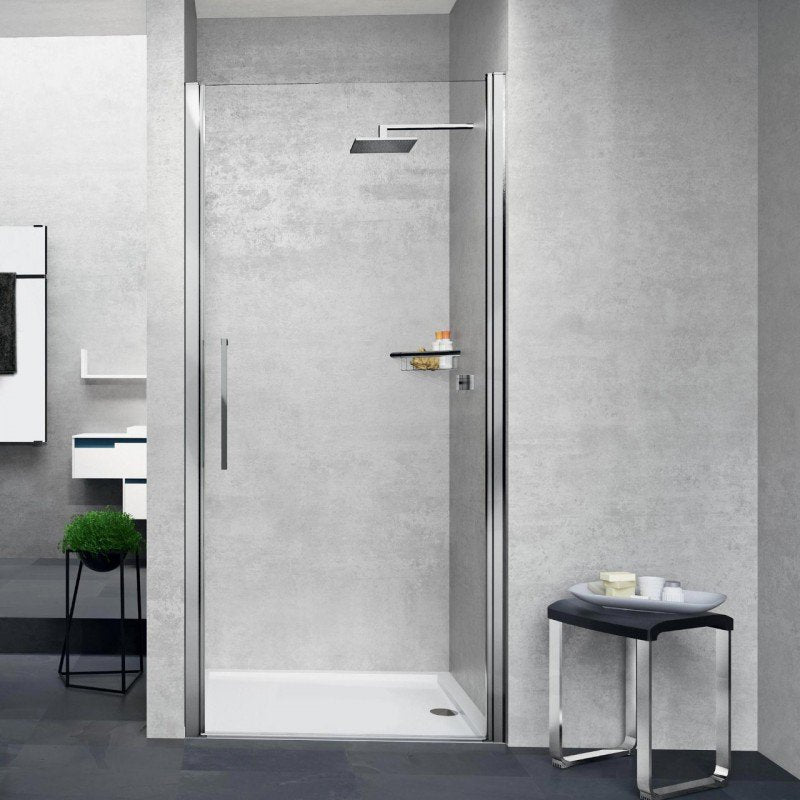 Porta Doccia 200 cm Battente Vetro Trasparente Reversibile Young - Novellini