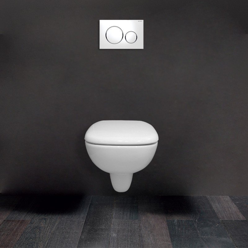 Wc Sospeso Senza Brida Fantasia Bianco - Geberit (25696007)