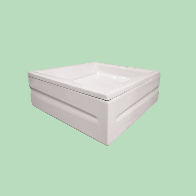 Piatto Doccia 80x80x27 cm in Vetroresina Bianco - Spazio (25690840)