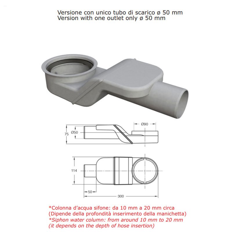 Sifone Piatto Doccia Scarichi a Pavimento - Bonomini (25694810)