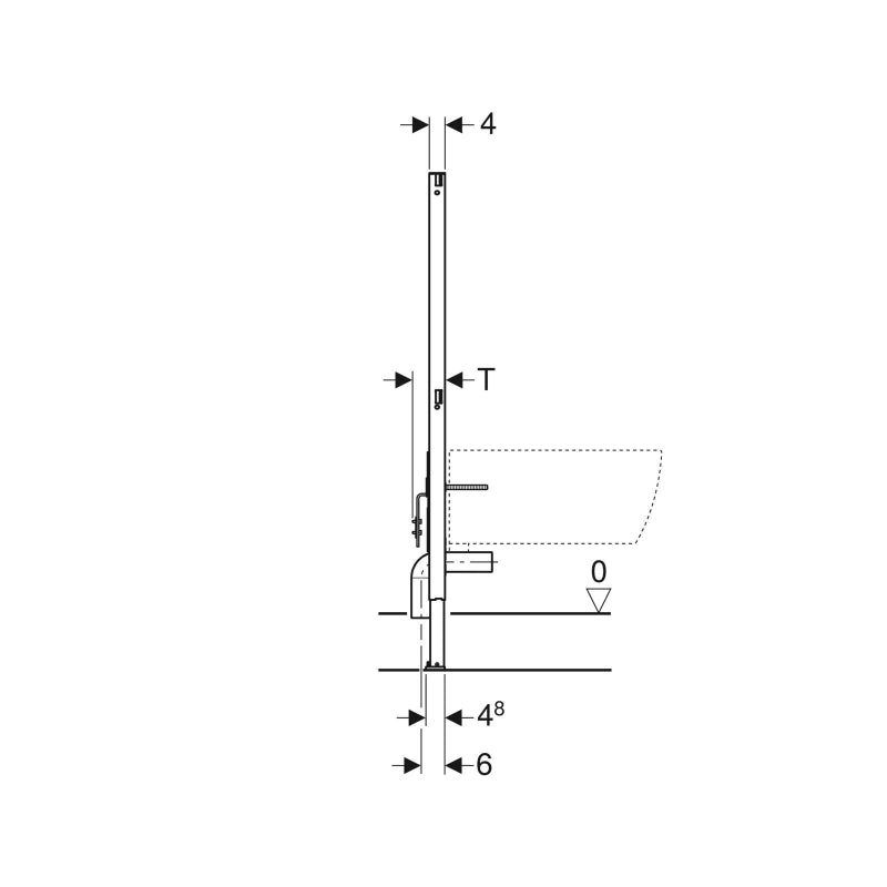 Modulo per Bidet Duofix Sigma 8 Sospeso Geberit (25689383)