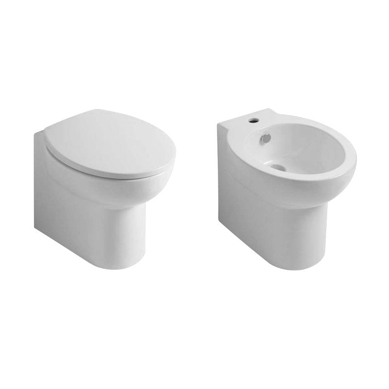 Coppia Sanitari Filo Muro Bit Bianco con Coprivaso Soft Close Incluso - Kerasan (25550400)