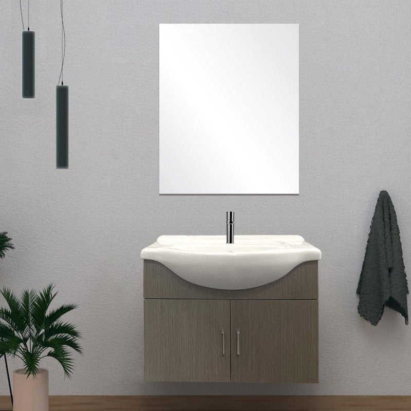Mobile Bagno Sospeso 75 cm Larice con Specchio Laura – La Fenice (25688174)