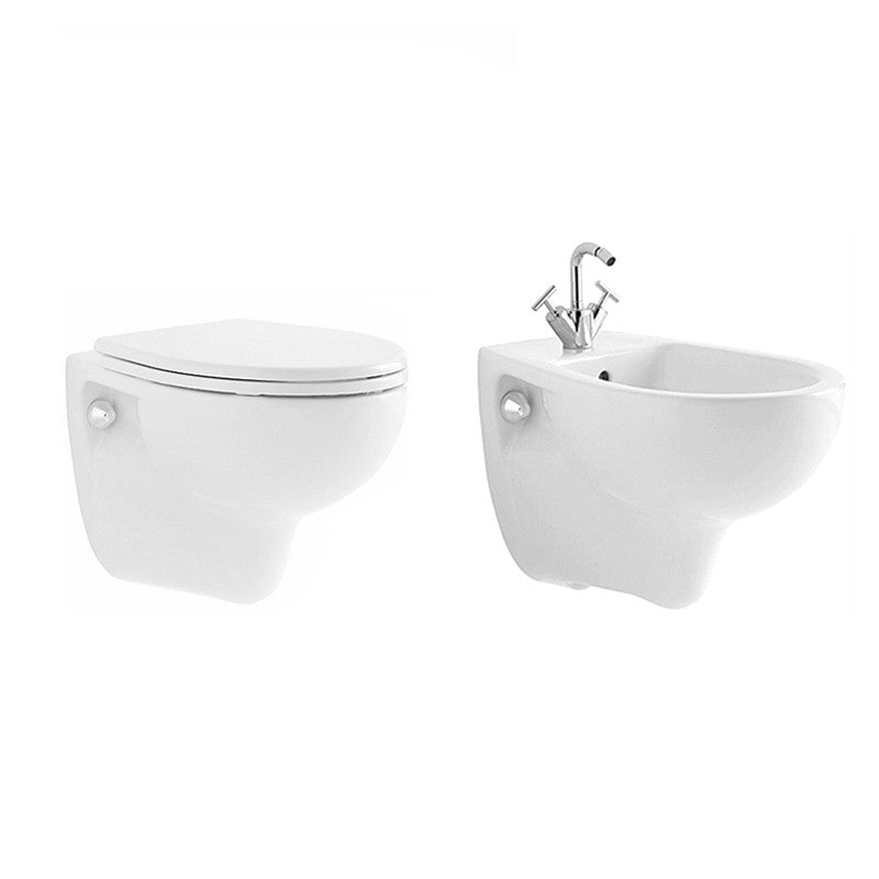 Coppia Sanitari Sospesi Colibri Bianco con Coprivaso Incluso - Geberit