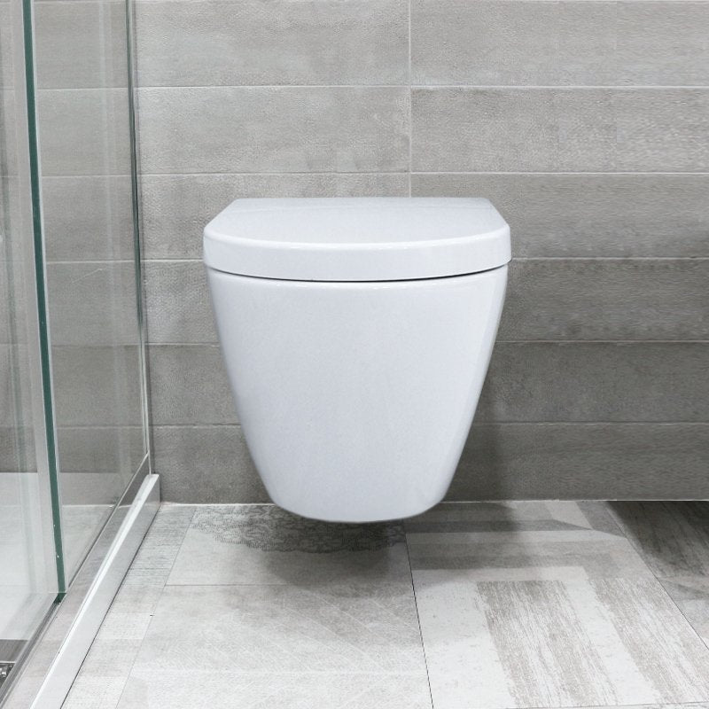 Wc Sospeso Senza Brida Foglia Medium Bianco - Domus Falerii (25551192)