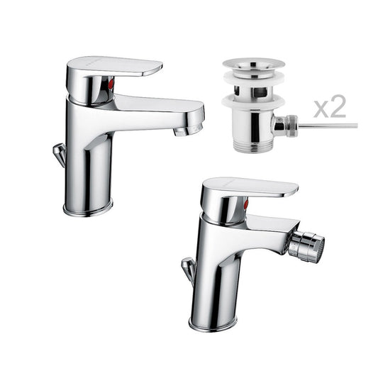 Set Miscelatori Lavabo e Bidet Con Pilette Espresso - Fratelli Frattini (25694376)