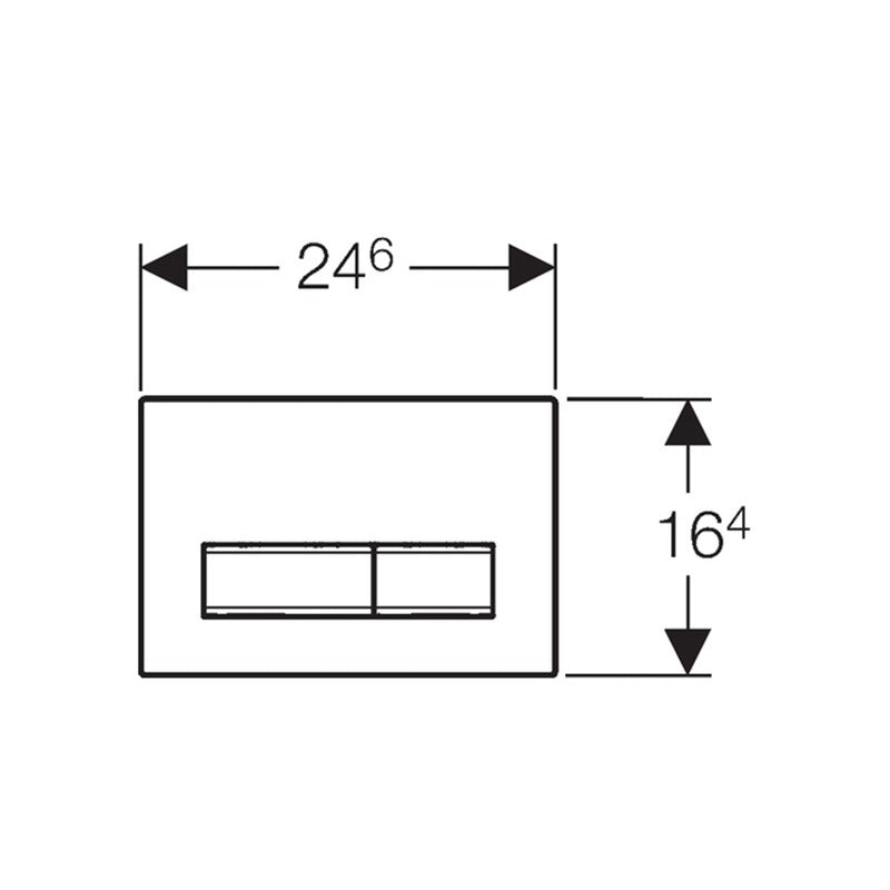 Placca di Comando Sigma 50 Bianco-Cromo Lucido - Geberit (25690979)