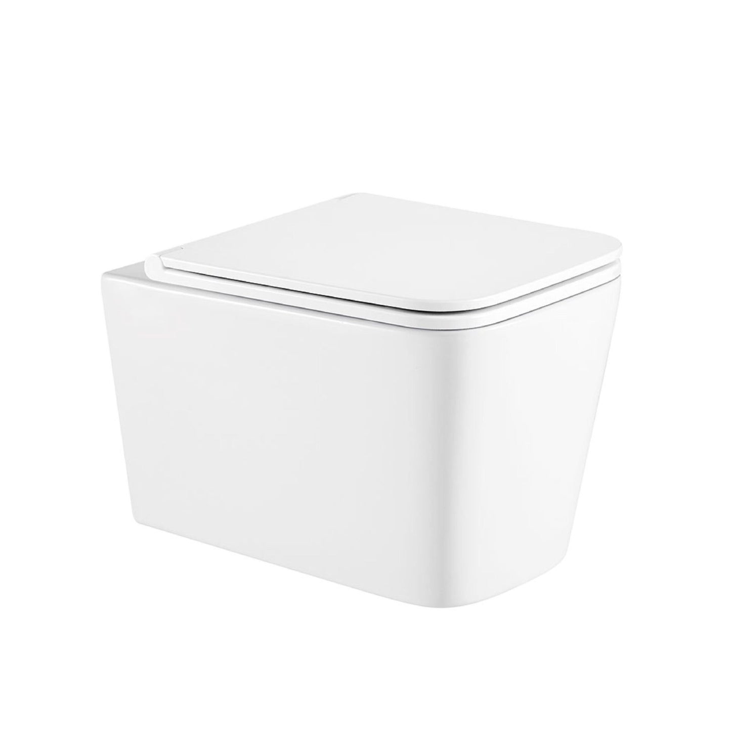Wc Sospeso Senza Brida Zaffiro Bianco Lucido con Coprivaso Slim Soft Close Incluso - Meda (25696340)