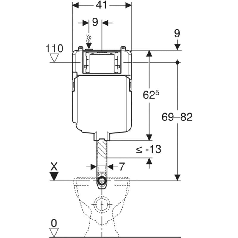 Cassetta di Risciacquo Sigma 8 Da Incasso Geberit (25549811)