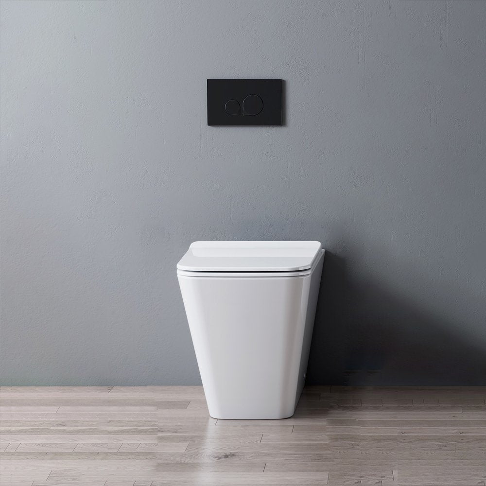 Wc Filo Muro Senza Brida Zaffiro Bianco Lucido con Coprivaso Slim Soft Close Incluso - Meda (25695937)