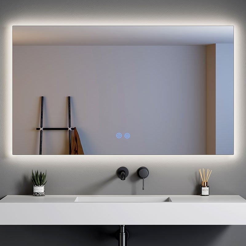 Specchio Da Bagno Led 60 Cm Con Luce Frontale Retroilluminato E Antiappannante Bound Specchio Da Bagno Led 60 Cm Con Luce Frontale Retroilluminato E Antiappannante Bound