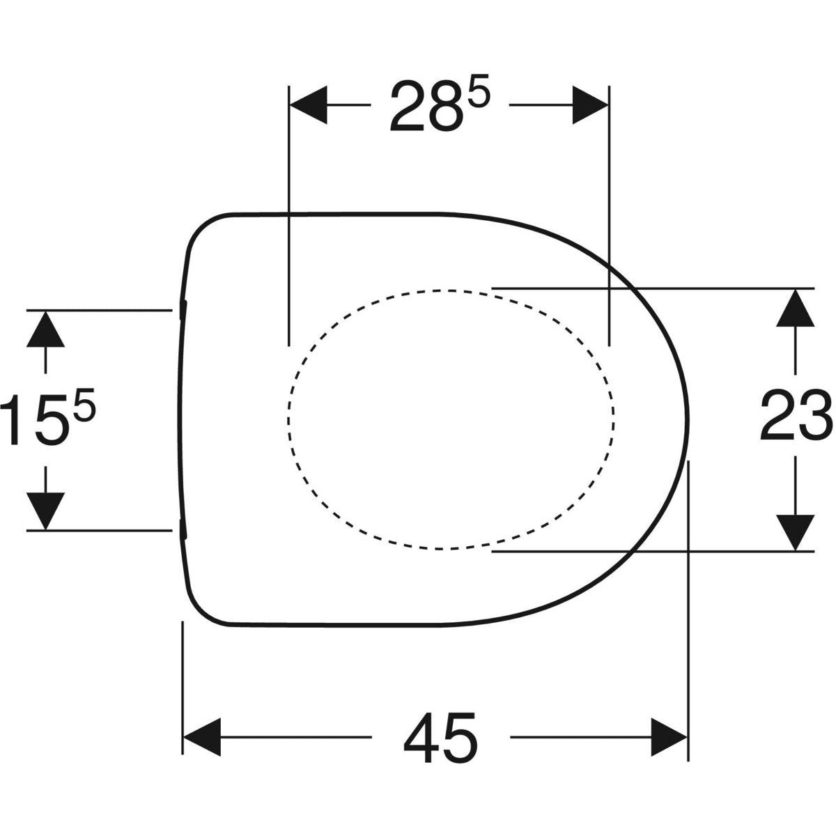 Coprivaso Bianco Lucido Per Wc Selnova con chiusura Soft Close - Geberit (25551222)