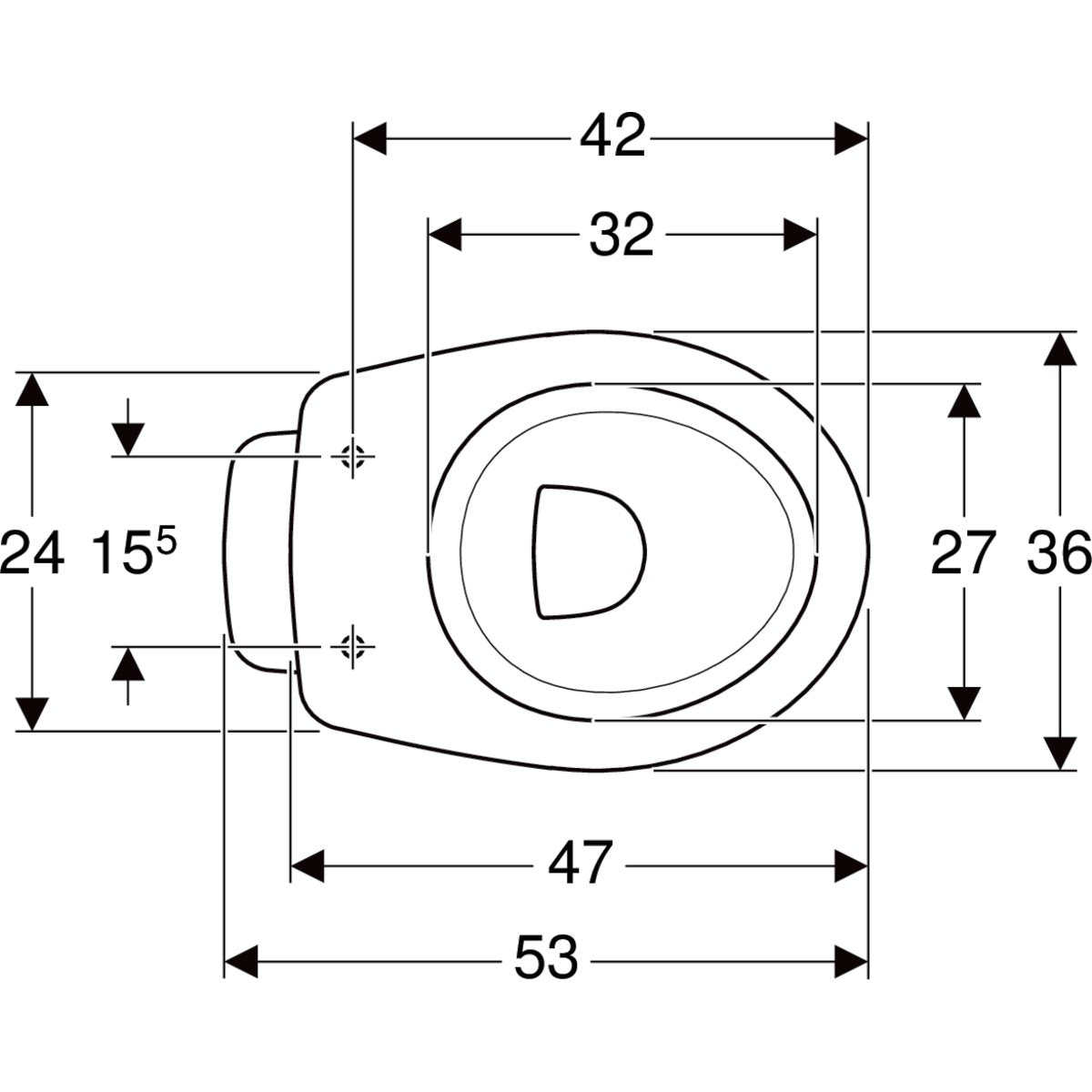 Wc Tradizionale Colibri Bianco con Scarico a Pavimento - Geberit (25696344)