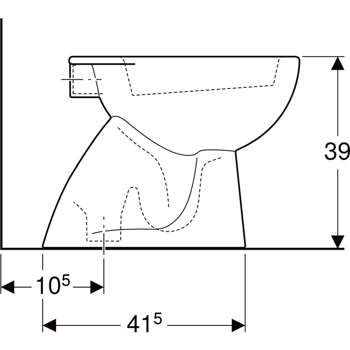Wc Tradizionale Colibri Bianco con Scarico a Parete - Geberit