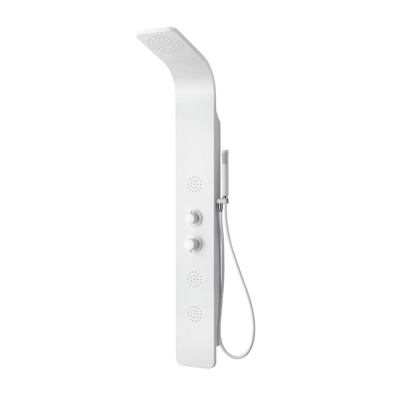 Pannello Doccia Miscelatore Meccanico Nives in Alluminio Bianco - Spazio (25690227)