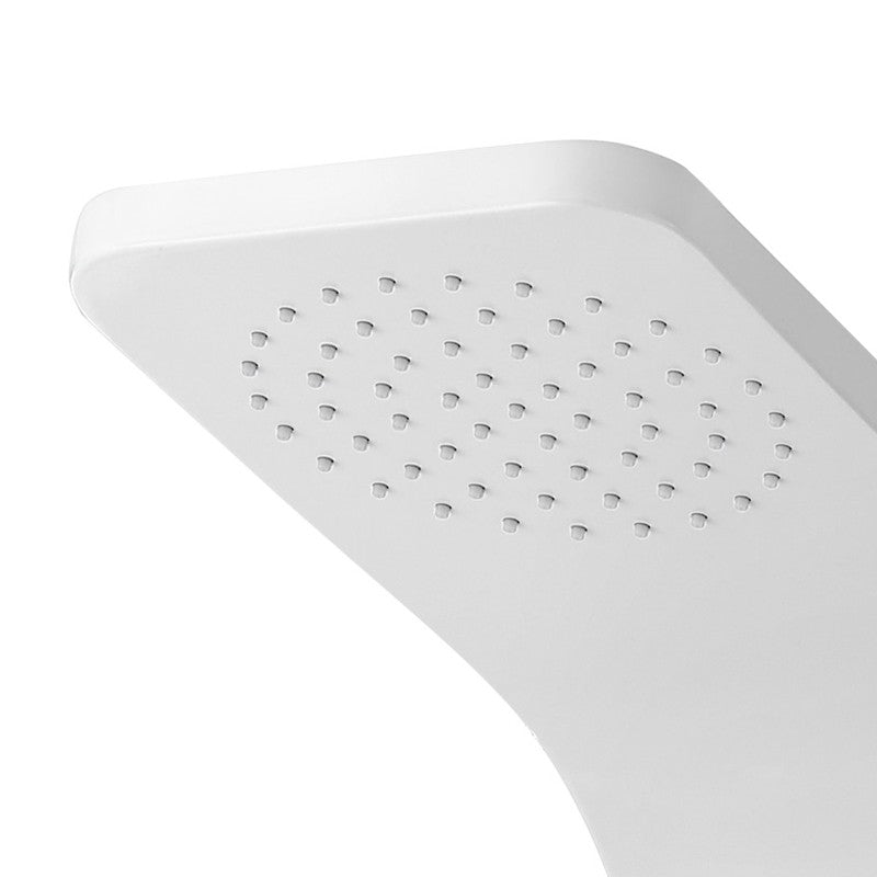 Pannello Doccia Miscelatore Meccanico Nives in Alluminio Bianco - Spazio (25690229)