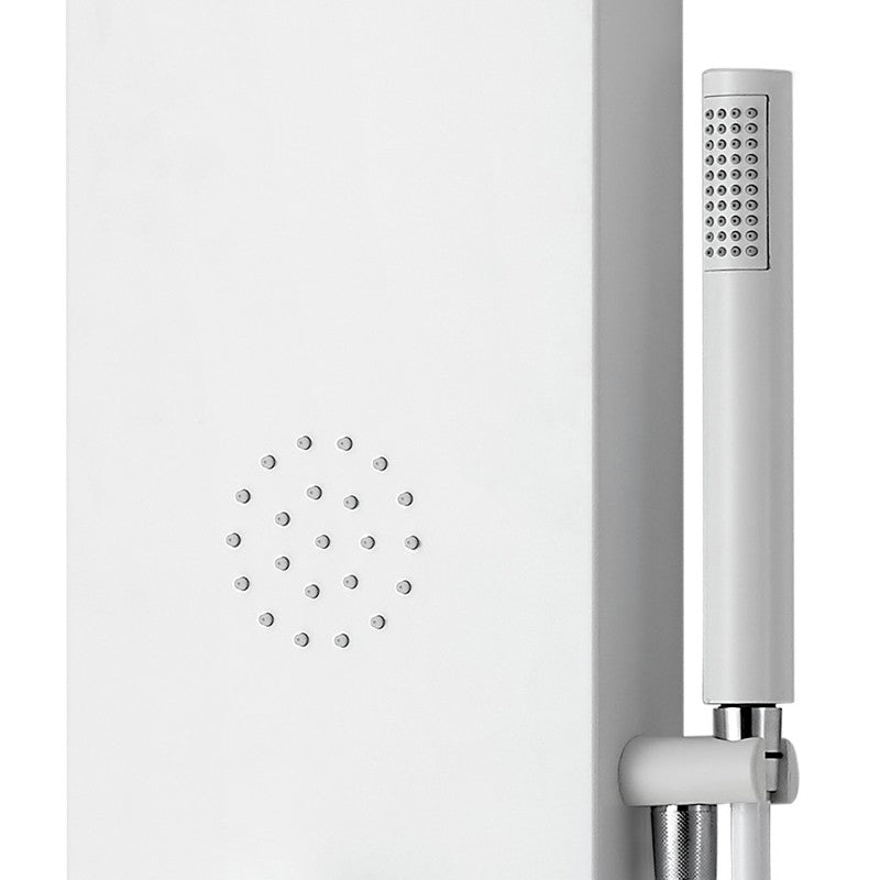 Pannello Doccia Miscelatore Meccanico Nives in Alluminio Bianco - Spazio (25690230)