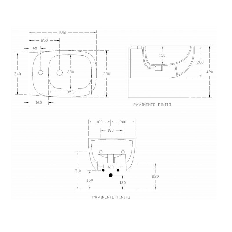 Bidet Sospeso Dial Bianco - Hidra Ceramica (25548783)