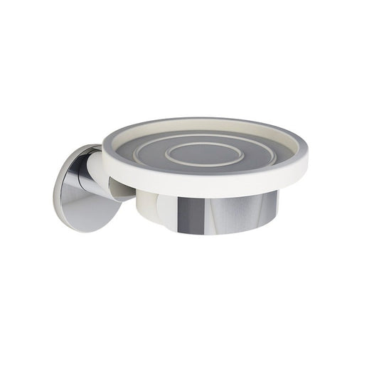 Portasapone in Vetro e Metallo Round - Saniplast (25691659)
