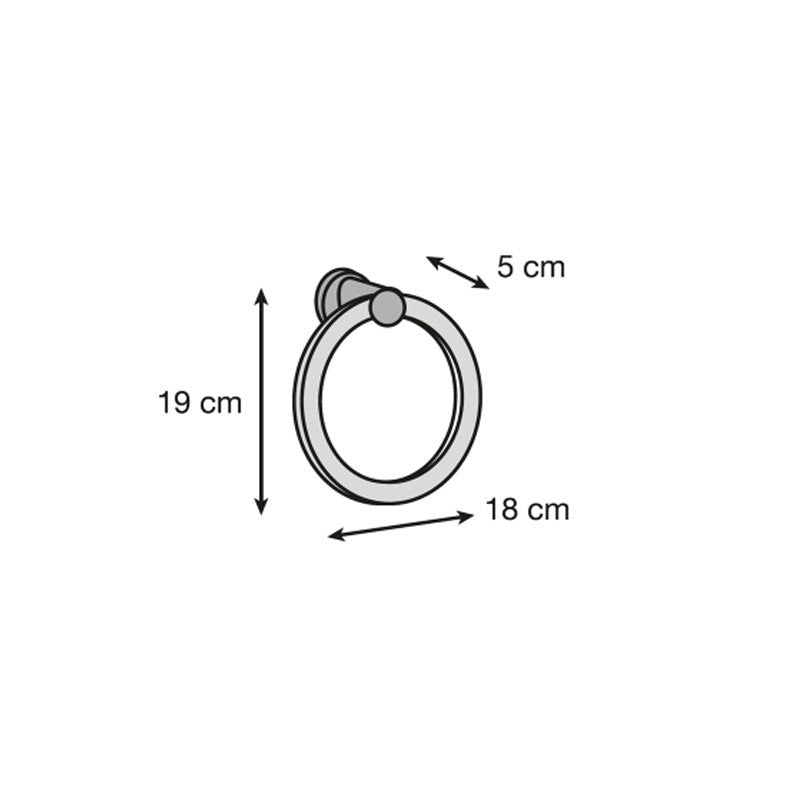 Portasalviette ad anello in Metallo Round - Saniplast (25691565)