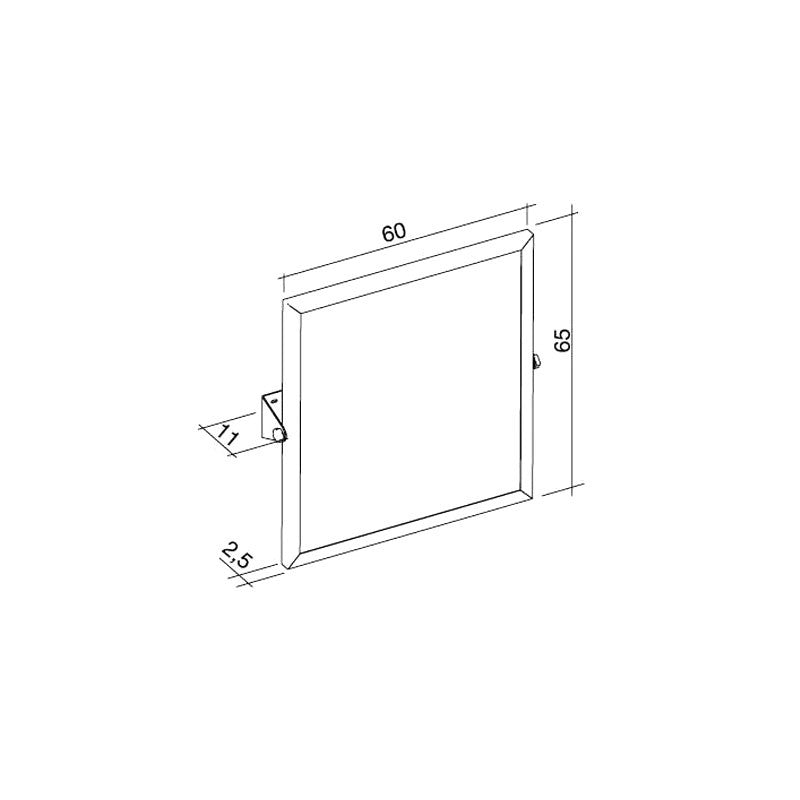 Specchio basculante con cornice 60x65x11cm (25695010)