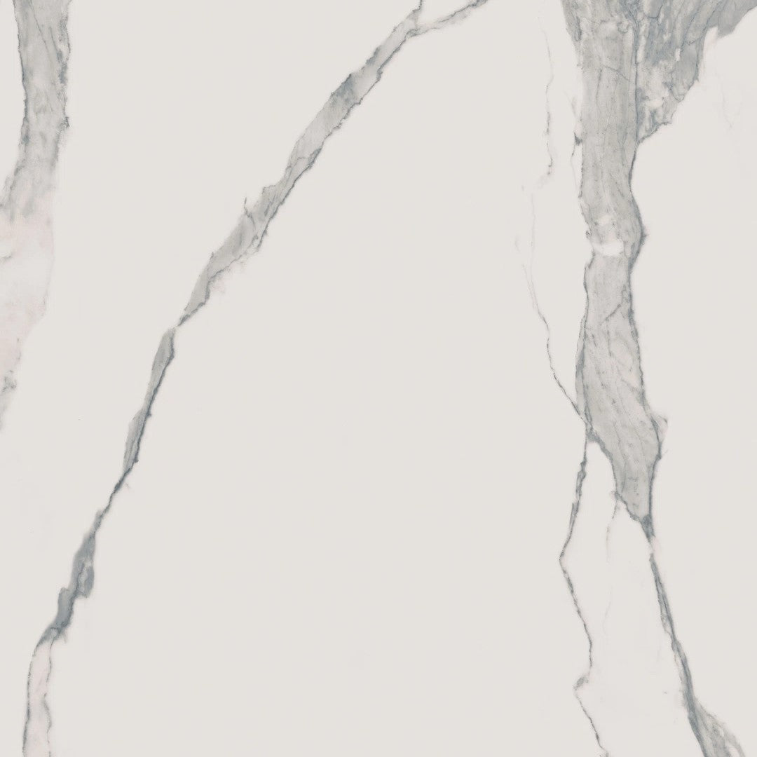 Gres Lucido Carrara texture with white background and gray veining, ideal for Lavabo Freestanding in Gres Lucido Carrara 60 cm - Pedestal.