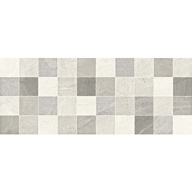 Rivestimento in Ceramica Decoro 20x50 Habita Square Grey - Herberia