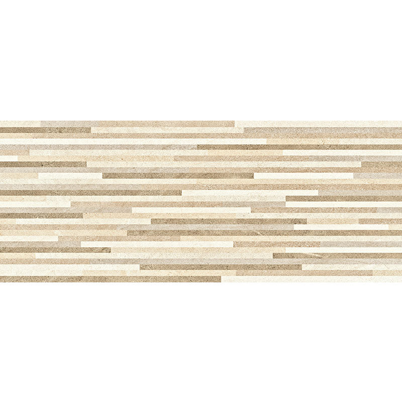 Natural Unrectified Stone Effect Ceramic Coating 20x50 7mm Habita Stick Beige - Herberia