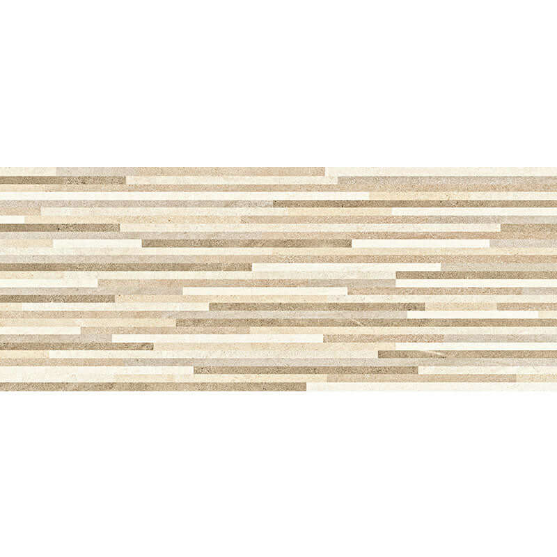 Rivestimento in Ceramica Decoro 20x50 Habita Stick Beige - Herberia