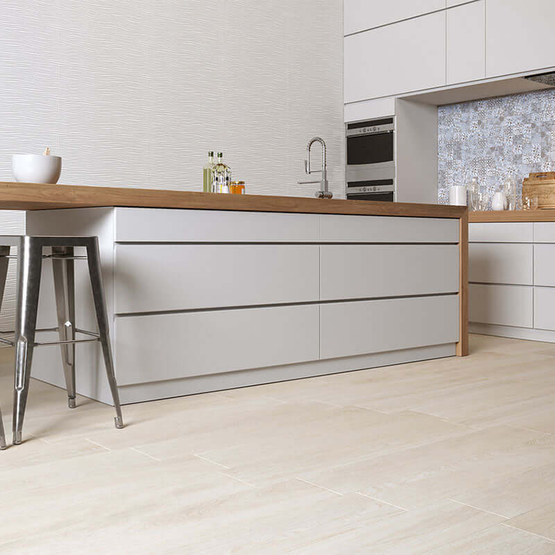 Gres Porcellanato Effetto Legno Rettificato Naturale 20x120 Faggio Minimal Wood - Herberia