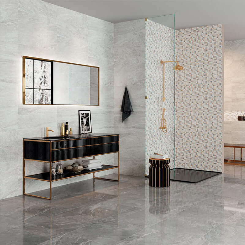 Rivestimento in Ceramica Effetto Pietra 25x75 Decoro Struttura Cosmo Mix Orione - Herberia